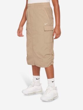 NWT Girls Nike Sty Star Woven Skirt in Hemp/Tan - Size Medium